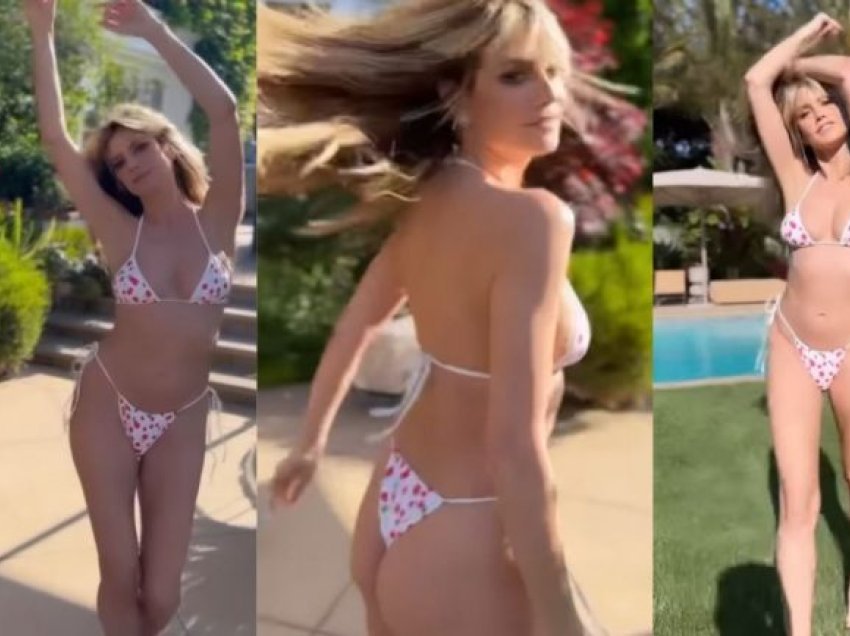 Heidi Klum kërcen me bikini të vogla, modelja 49-vjeçare është me shkëlqim dhe seksi