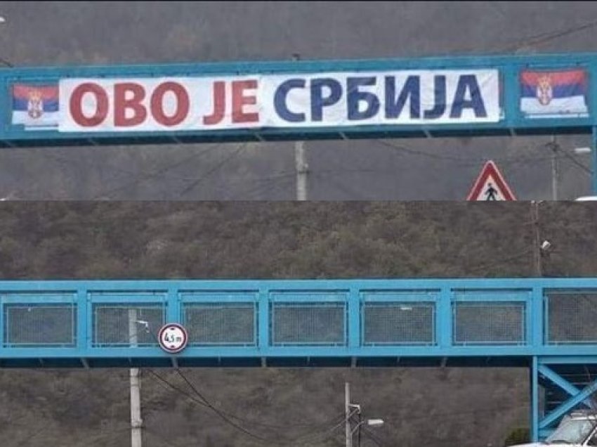 Largohet mbishkrimi “Kjo është Serbi” në Leposaviq