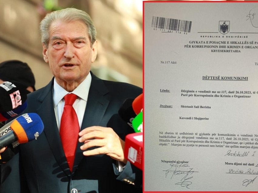 GJKKO shkresë Kuvendit për marrjen në pyetje të ish-Kryeministrit Sali Berisha