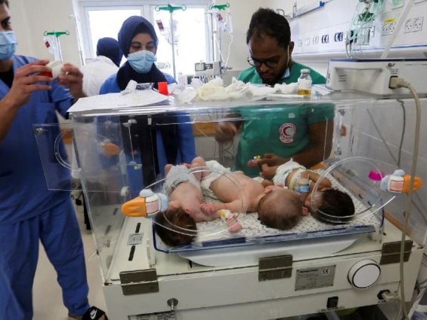 Foshnjat e porsalindura të spitalit Al-Shifa, nisen me ambulancë për në Egjipt