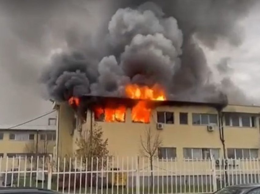Detaje nga djegia e zyrave të Mjekësisë Ligjore në Prishtinë