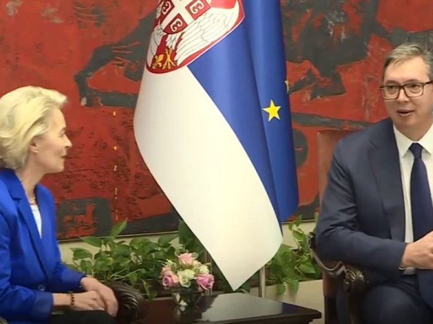 Presidentja e KE-së: Ursula hesht në Serbi për njohje de facto