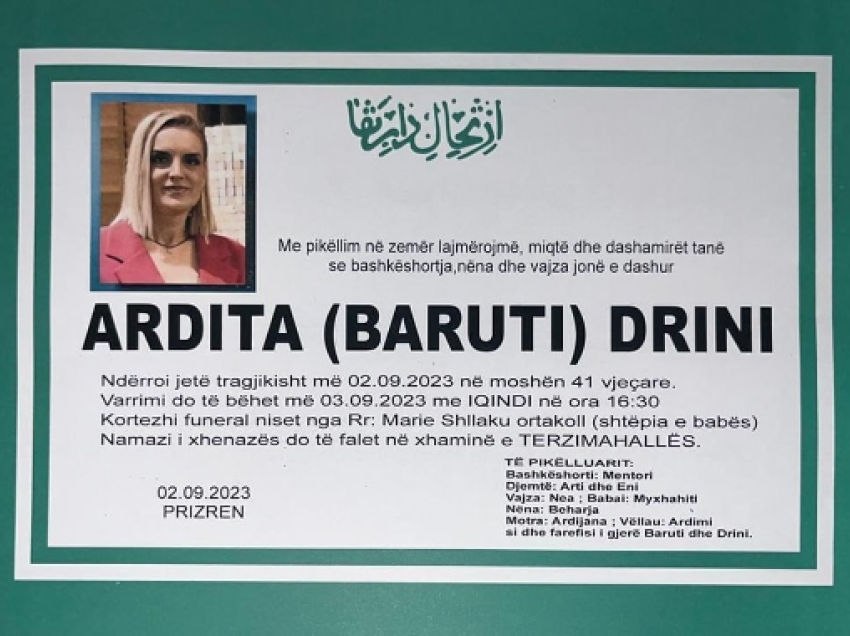 Sot varroset 41-vjeçarja nga Prizreni që vdiq dje në aksident