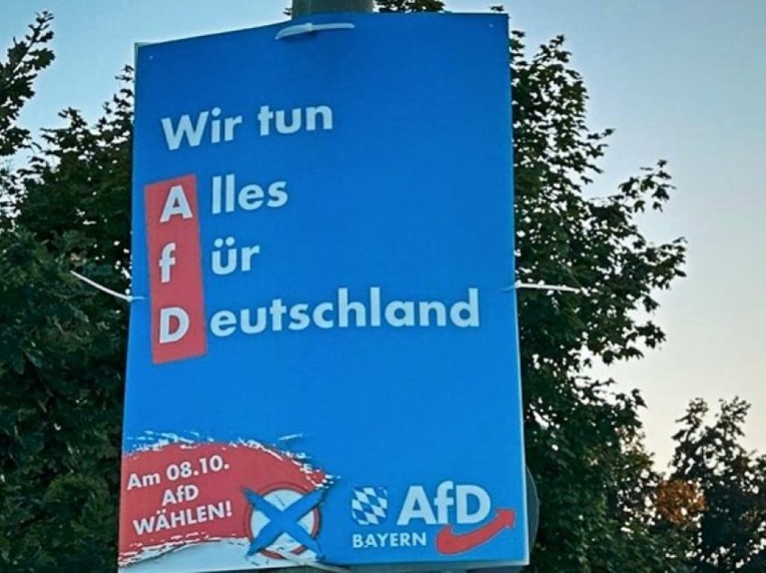 AfD e Gjermanisë vendosi një slogan të ndaluar nazist në posterat zgjedhore, alarmohet policia