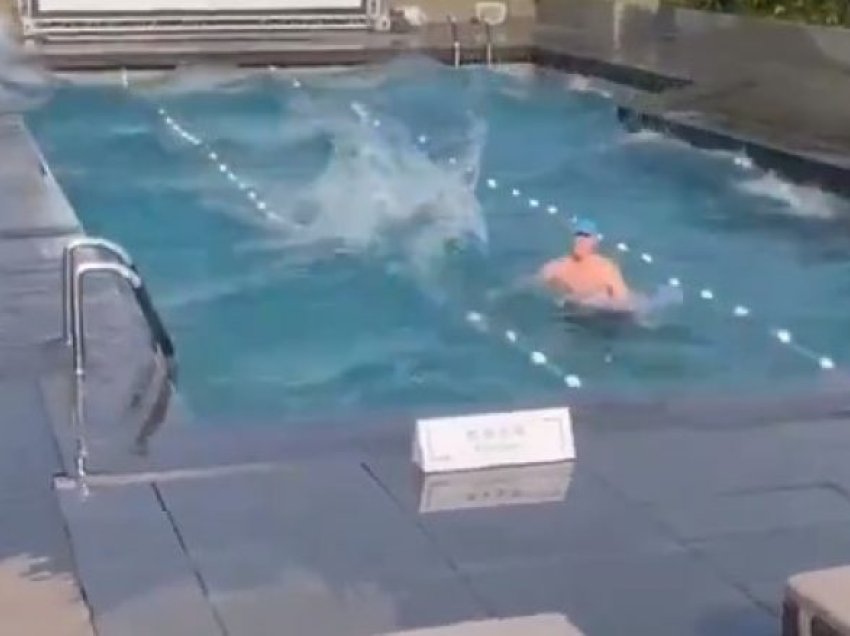 Ai ishte duke u relaksuar në një pishinë kur tërmeti trondit Tajvanin – videoja bëhet virale në rrjetet sociale
