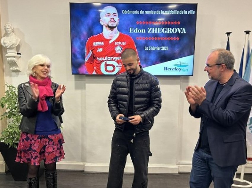 Zhegrova merr medalje nderi nga kryetari i komunës franceze