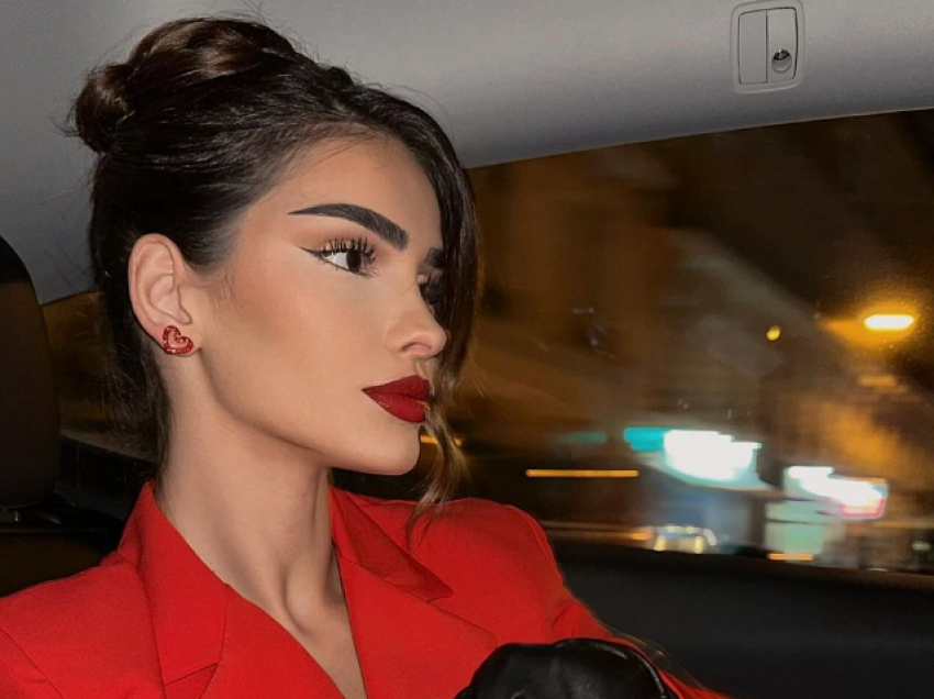 Arbenita Ismajli shkëlqen në Instagram me veshje të kuqe