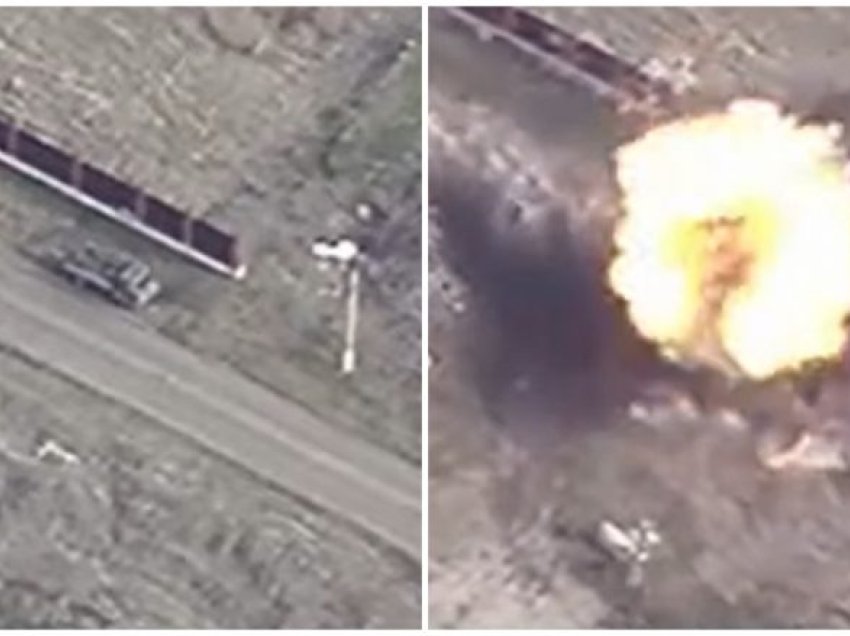 Lansuesin rus të dronëve e godasin direkt me HIMARS-in amerikan, pamje nga droni nga aksioni në jug të Ukrainës