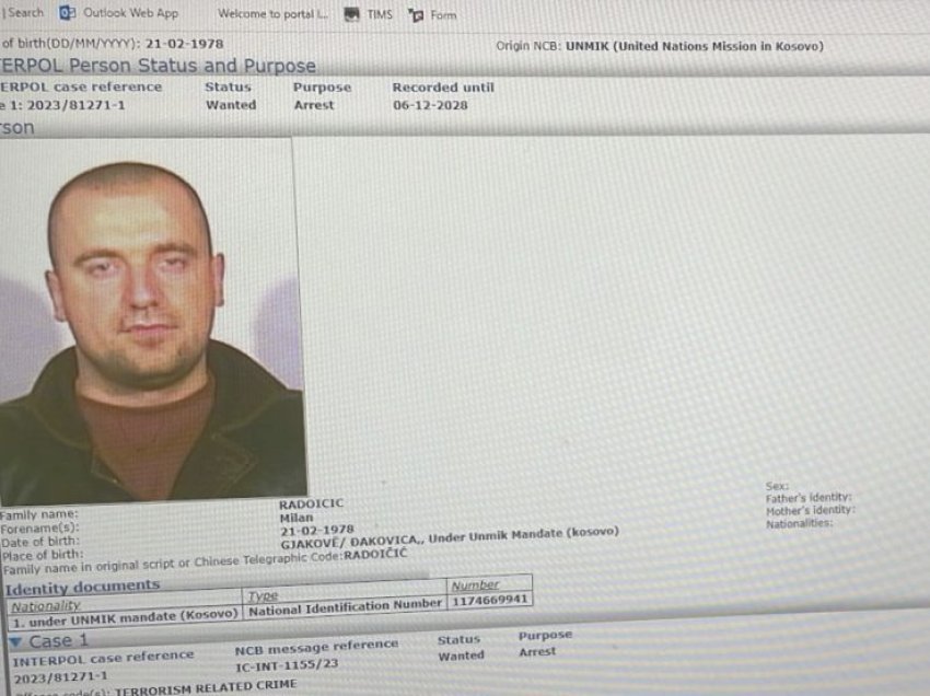 Ky është krimineli serb (miku i Vuçiçit) i kërkuar nga Interpol për sulmin terrorist në Kosovë 