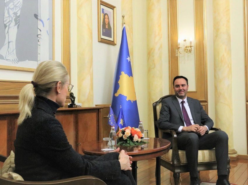 Kryetari Glauk Konjufca priti në takim Raportuesen e Parlamentit Evropian për Kosovën, Viola von Cramon