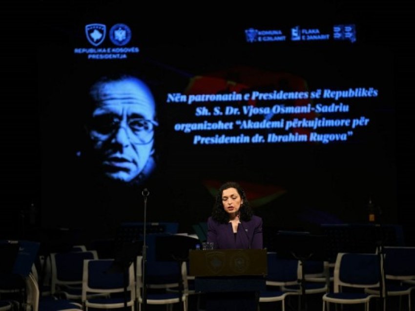 ​Osmani: Presidenti Rugova mbetet përherë në themelet e shtetit të Kosovës