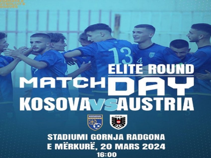 Kosova U19 ndeshet me Austrinë
