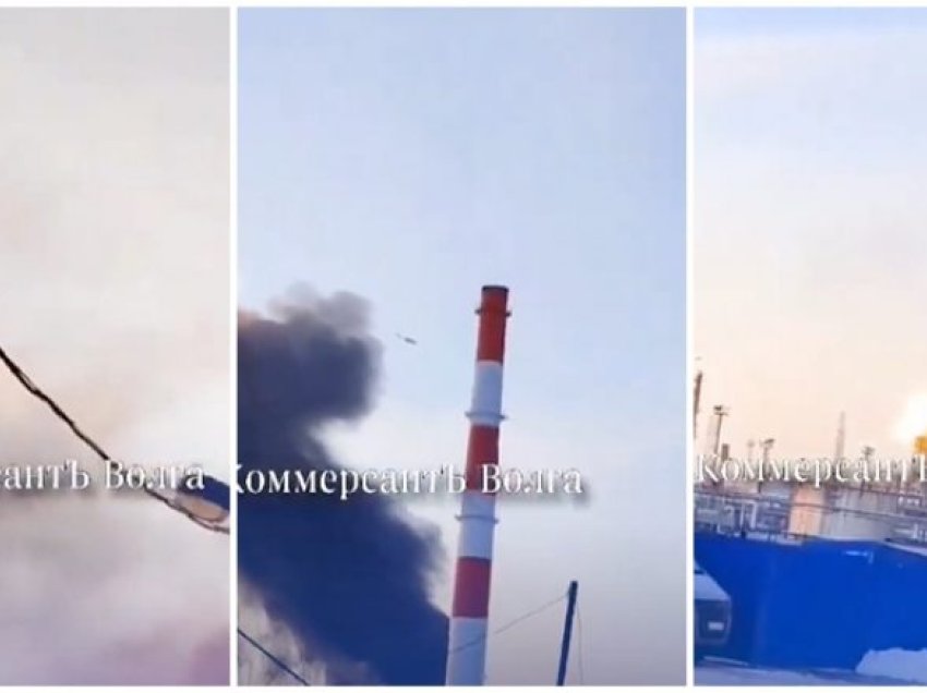 Momenti kur droni ukrainas godet direkt rafinerinë e naftës në Rusi